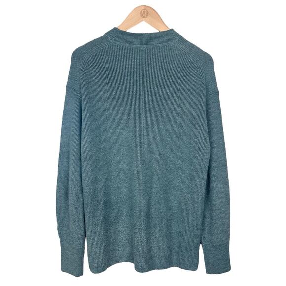 Lululemon Merino Wool-Blend Ribbed Crewneck Sweater in
Heathered Tidewater Teal - Picture 6 of 9